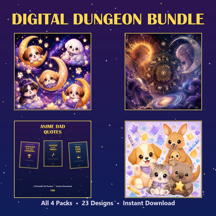 Digital Dungeon Bundle — All 4 Packs (23 Designs) — bundle_cover
