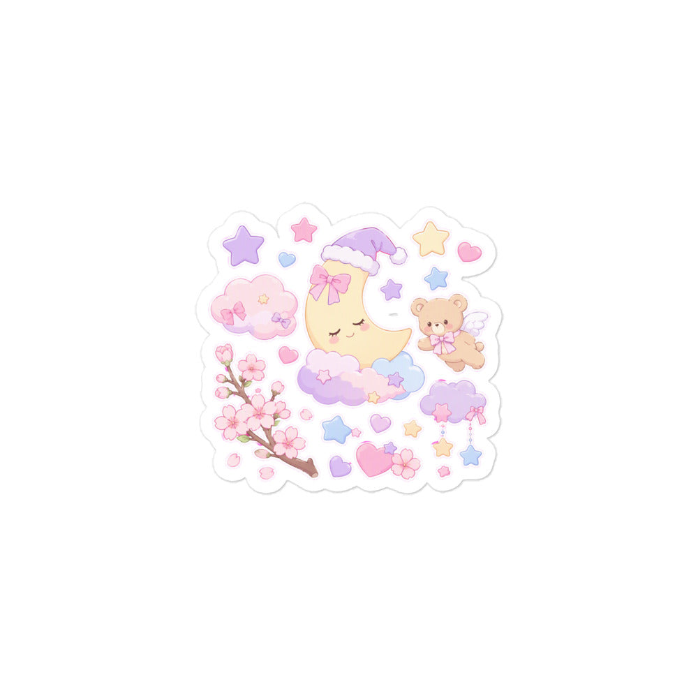 Soft Girl Aesthetic Kawaii Stickers | Pastel Anime Sticker Sheet mockup