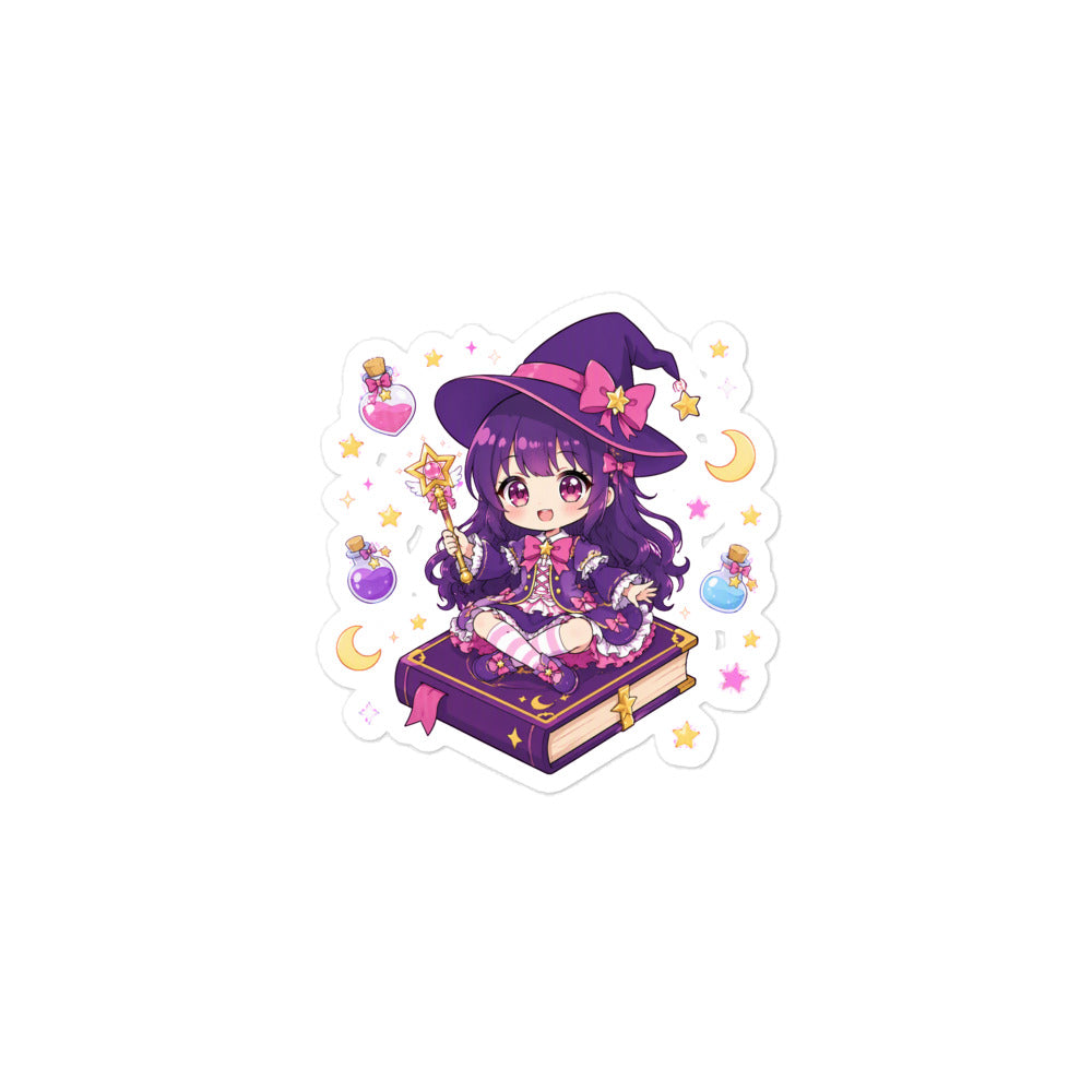 Magical Girl Witch Trials Sticker - Kawaii Anime Witch Sticker | Halloween Cute mockup