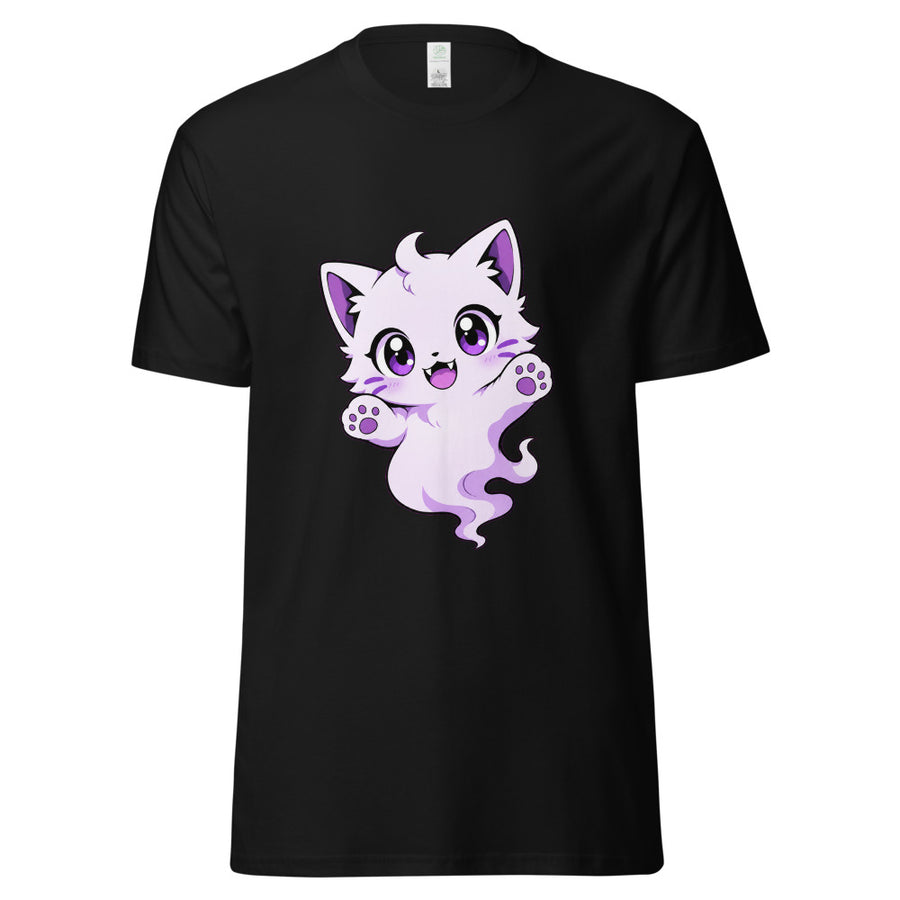 Too Cute to Haunt - Anime T-Shirt mockup — Black